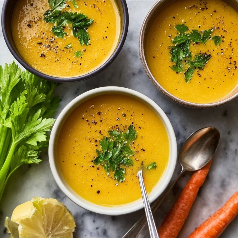 Light Carrot and Celery Soup with Lemon and Herbs Recipe