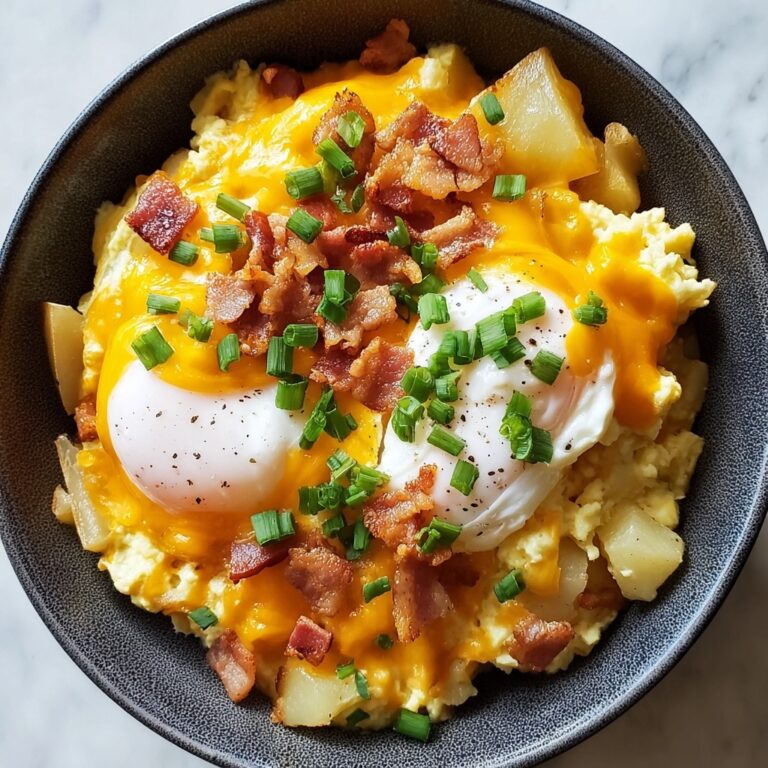 Cheesy Potato Egg Scramble Recipe