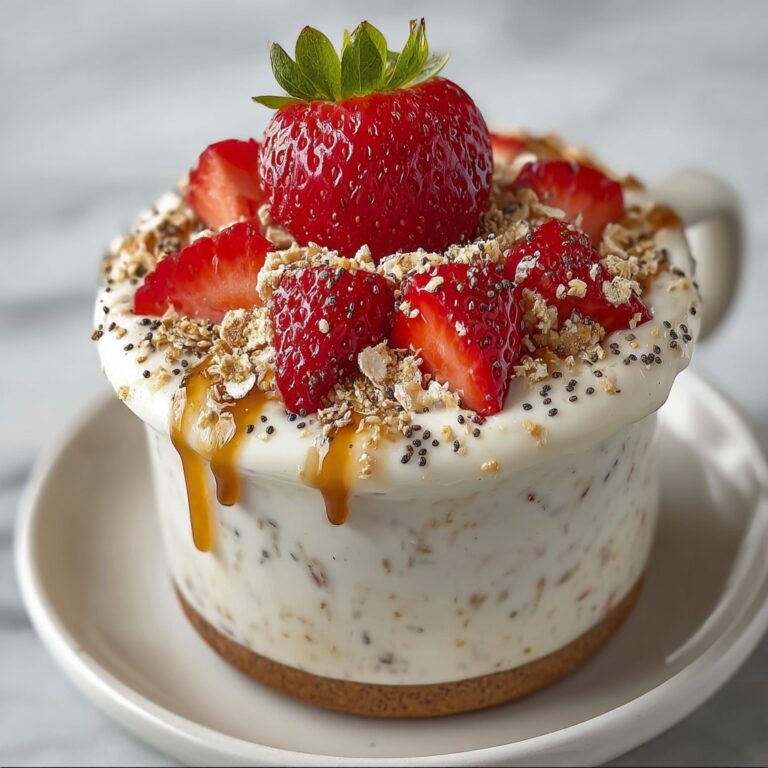 Creamy Strawberry Overnight Oats with Protein and Chia Seeds Recipe