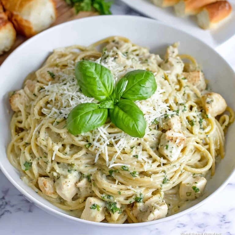 Creamy Pesto Pasta with Chicken Recipe