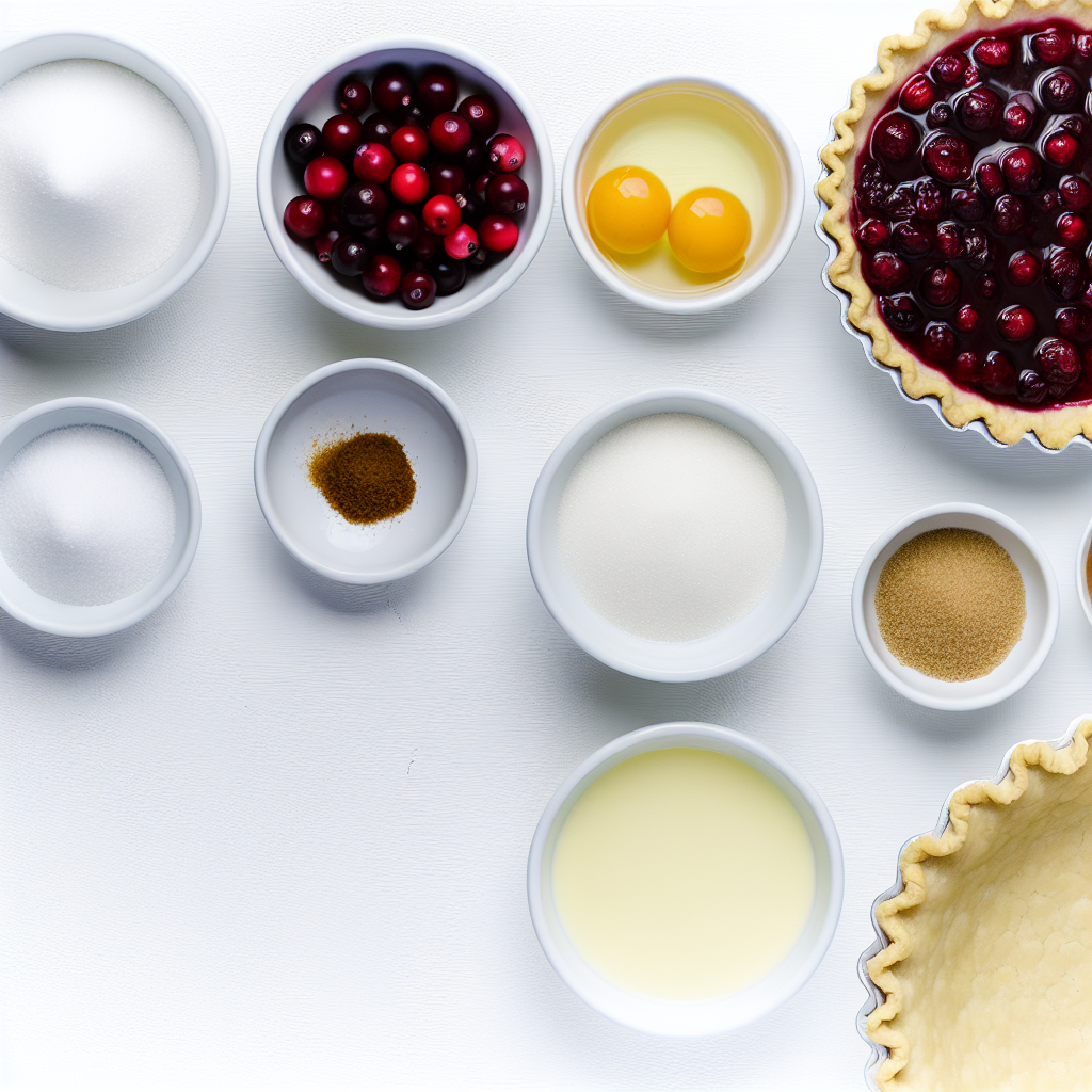 Cranberry Custard Pie – Tart & Creamy Dessert Recipe - Recipe Image