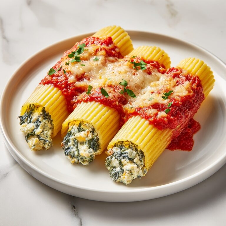 Spinach Ricotta Manicotti Recipe