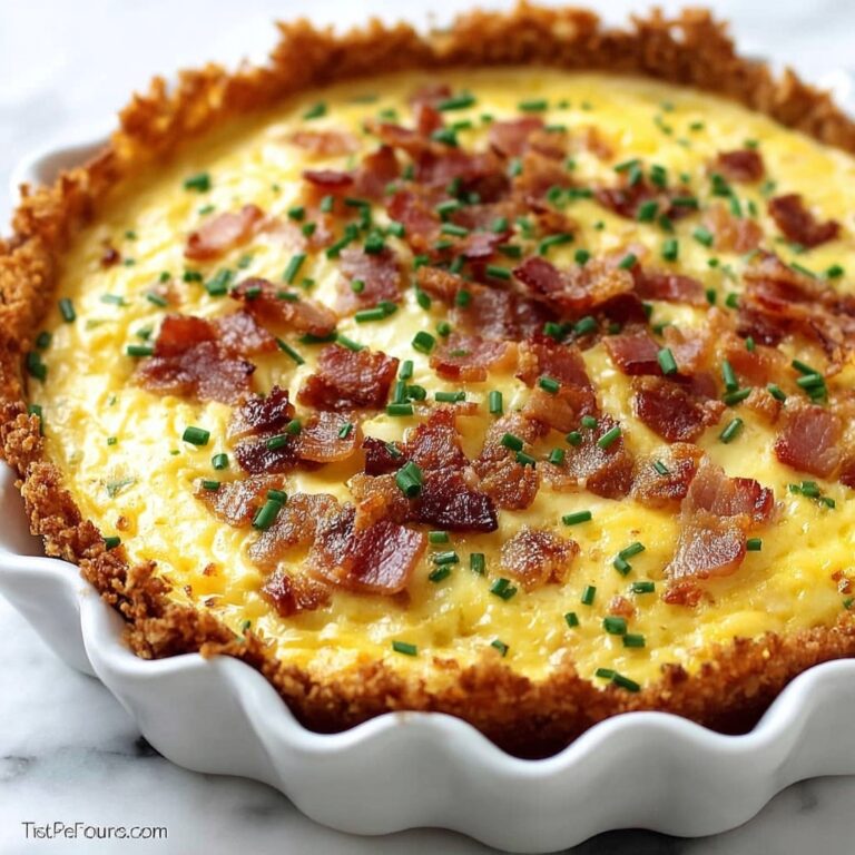 Hash Brown Crust Bacon and Cheddar Quiche Recipe