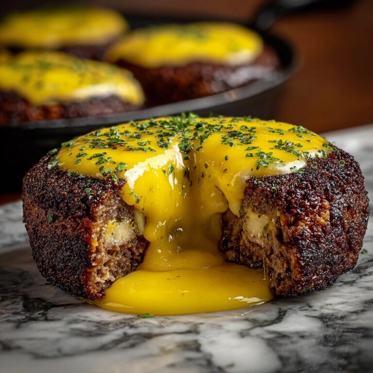 Cheeseburger Lava Cake Molten Melt Recipe