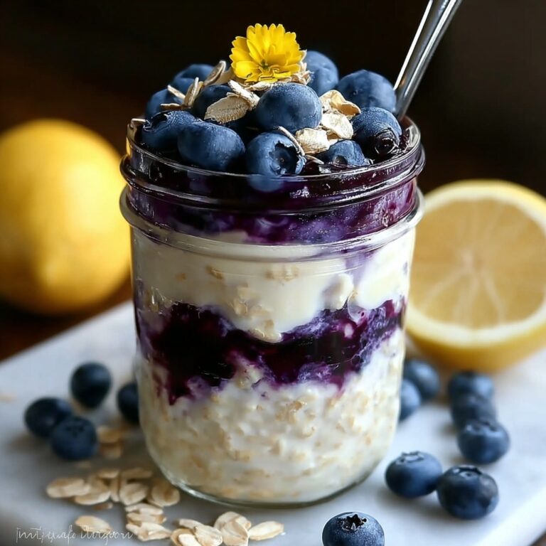 Lemon Blueberry Overnight Oats Recipe