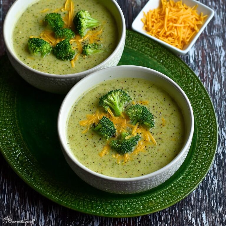 Cheesy Broccoli Cauliflower Soup Recipe