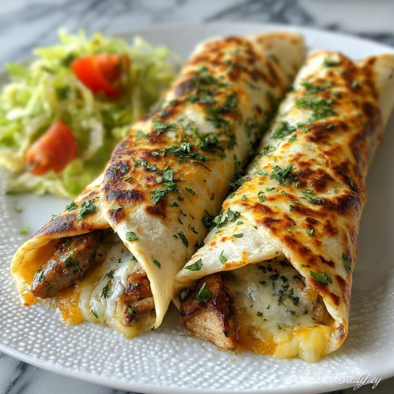 Herzhafte gegrillte Käse-Knoblauch-Hähnchen-Wraps Recipe