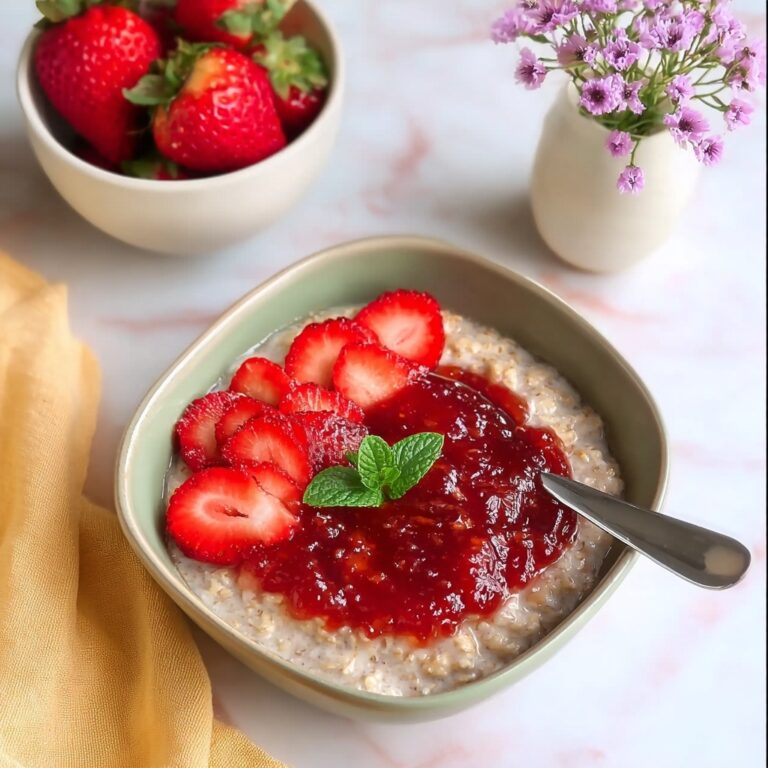 Creamy Strawberry Overnight Oats Without Yogurt Recipe