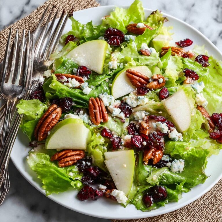 Winter Salad with Pears, Pecan Halves, Cranberries, and Blue Cheese Recipe