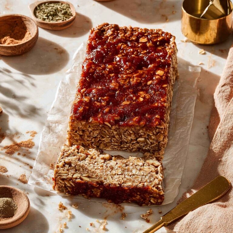 Vegetarian Lentil and Mushroom Meatloaf with BBQ Glaze Recipe