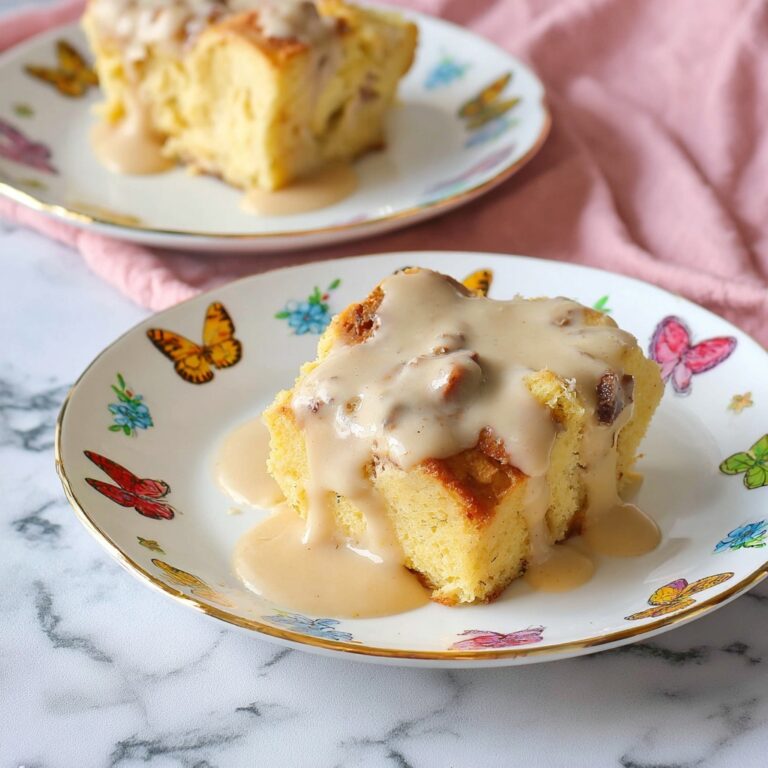 Creamy Cinnamon Bread Pudding with Vanilla and Caramel Recipe