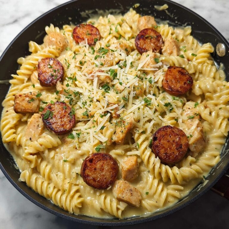 Creamy Pepper Jack Chicken & Sausage Pasta Recipe