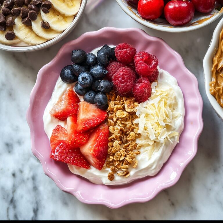 Greek Yogurt Breakfast Bowls with Fruit, Nuts, and Toppings Recipe