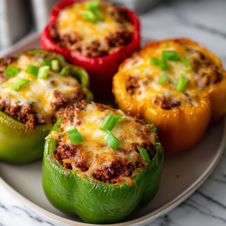 Beef Stuffed Bell Peppers with Cheese Recipe