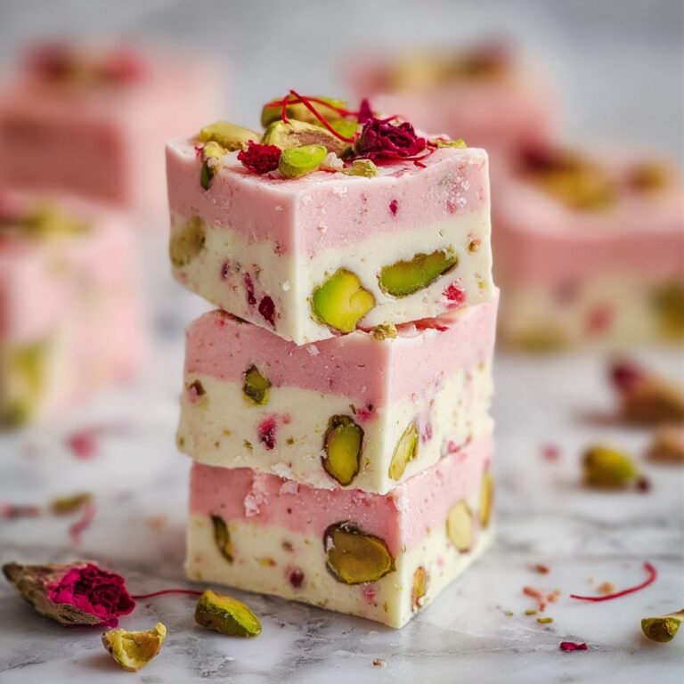 Rose Pistachio & Saffron Fudge Recipe