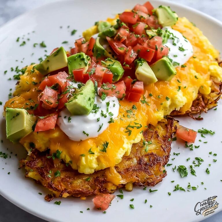 Loaded Hash Browns with Scrambled Eggs Recipe