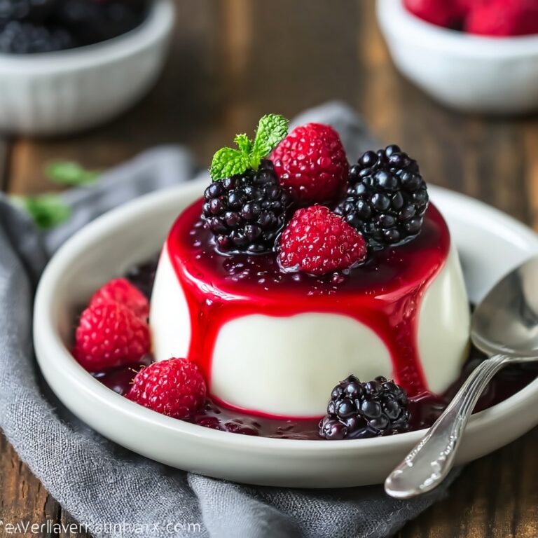 Vanilla Bean Panna Cotta with Berry Compote Recipe