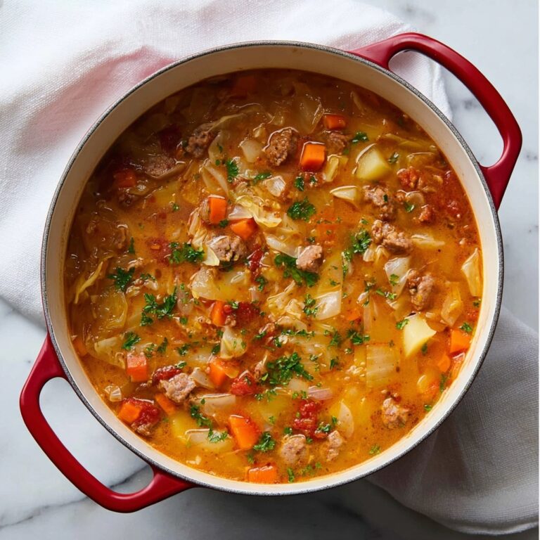 Hearty Cabbage Soup with Kielbasa and Vegetables Recipe