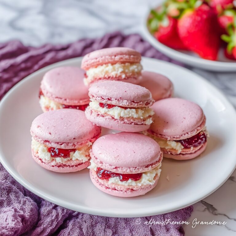 French Strawberry Macarons Recipe