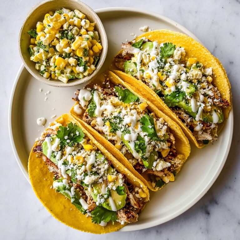 Mexican Street Corn Chicken Tacos Recipe