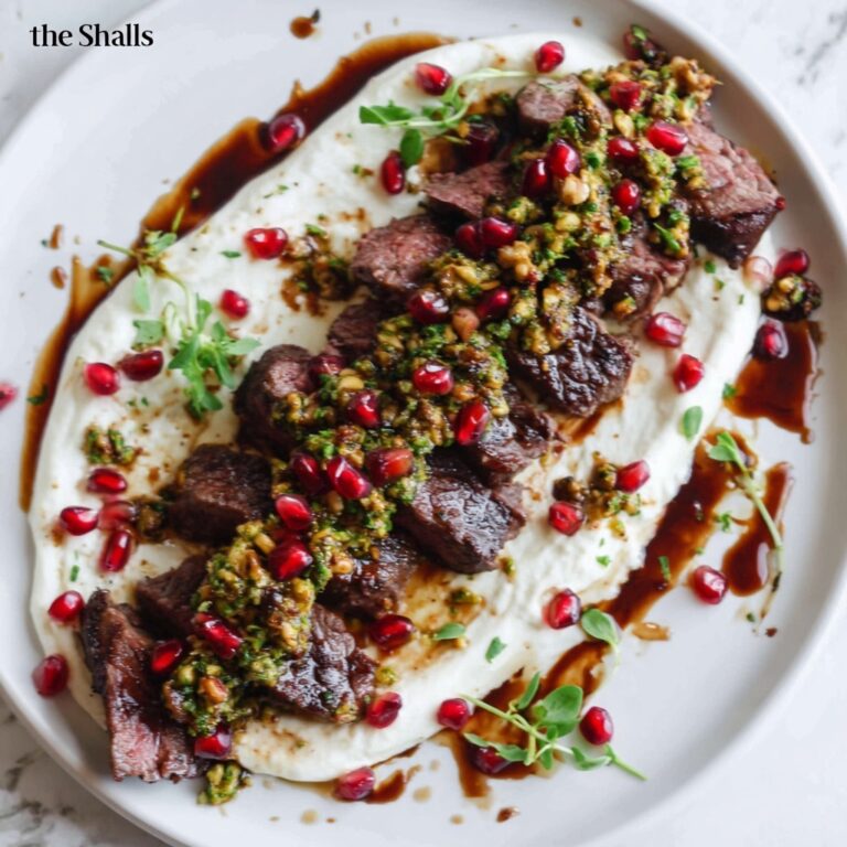 Pomegranate Skirt Steak with Whipped Feta Recipe