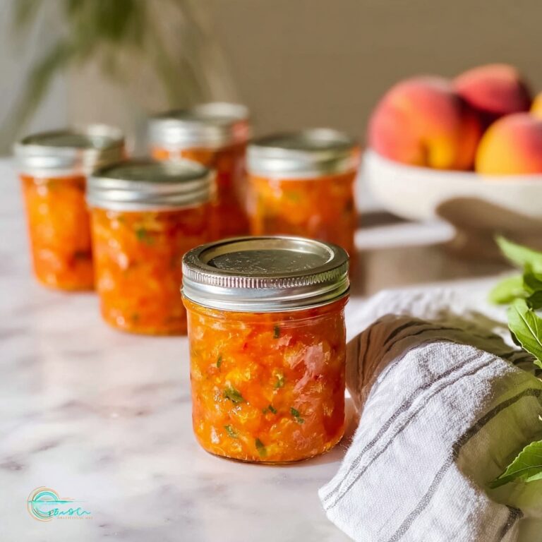 Peach Jalapeño Jam (Water-Bath Safe) Recipe