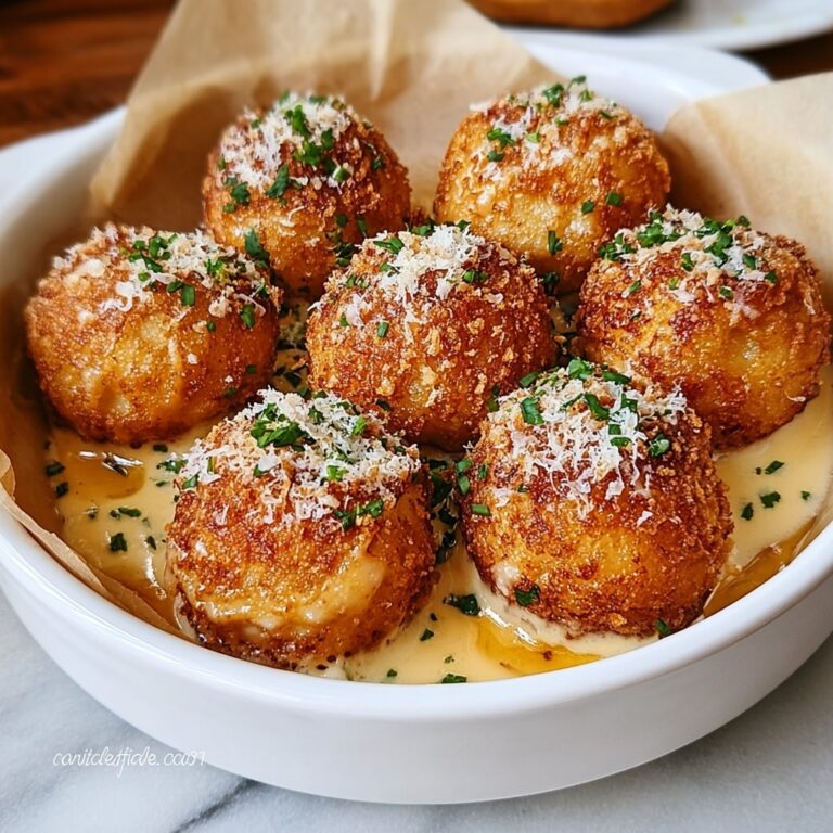 Crispy Parmesan Garlic Potato Balls Recipe