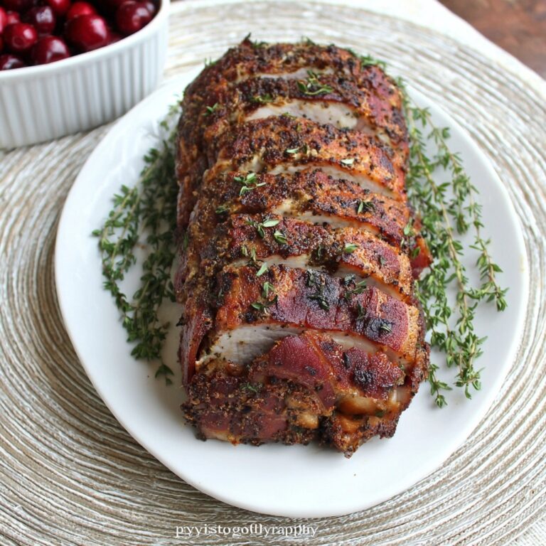 Garlic Herb Bacon-Wrapped Turkey Breast Recipe