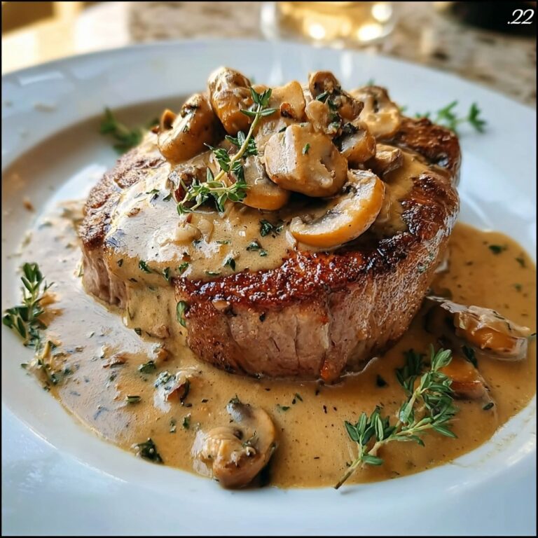 Creamy Mushroom Sauce Steak Recipe