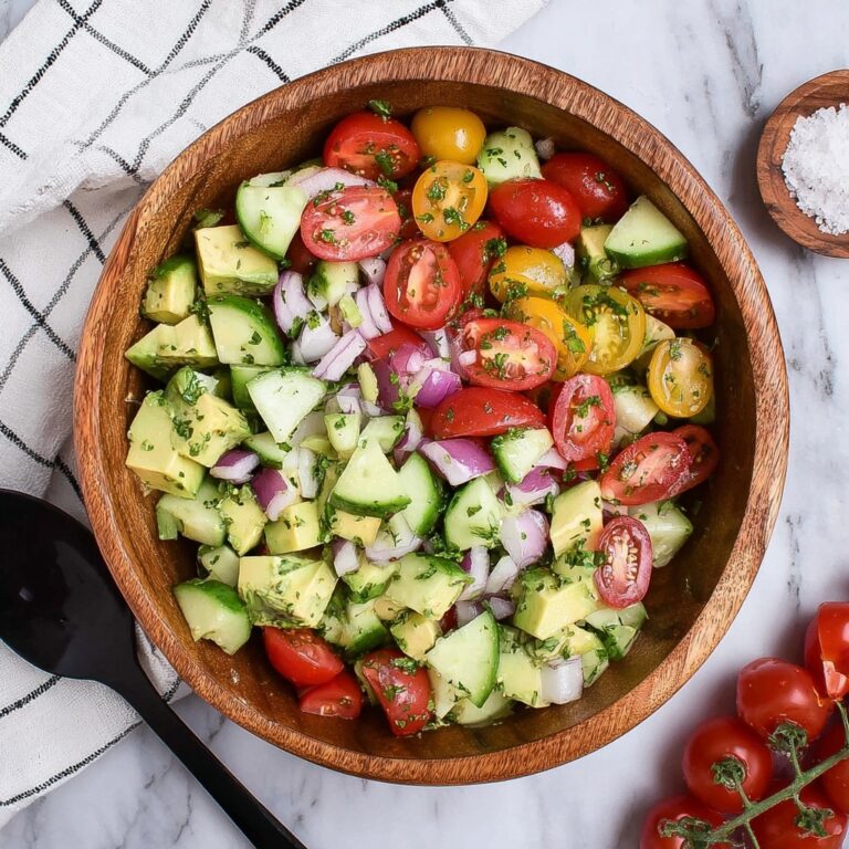 Cucumber Tomato Avocado Salad Recipe