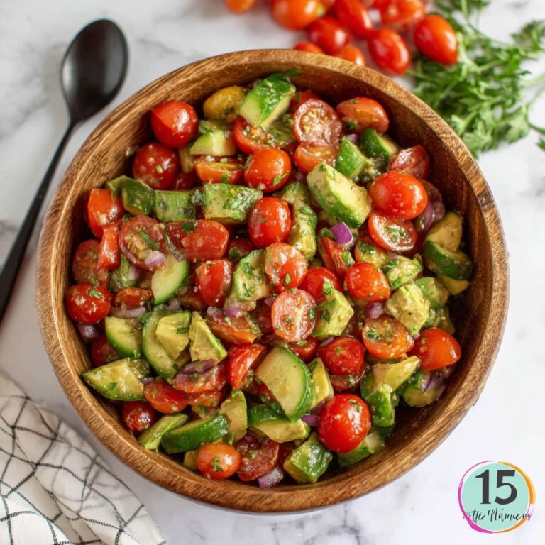 Cucumber Tomato Avocado Salad Recipe