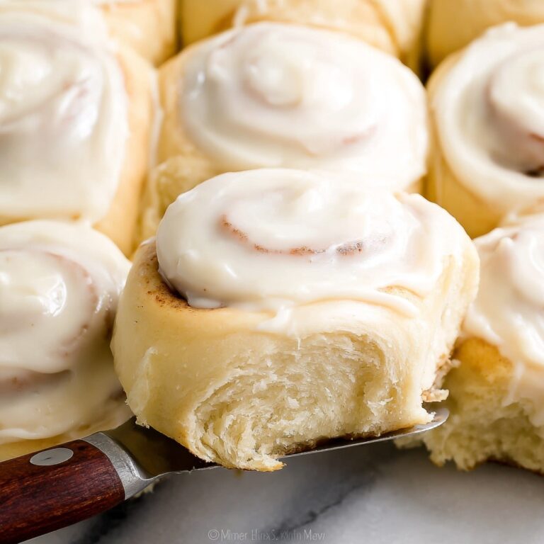 Homemade Cinnamon Rolls with Maple Cream Cheese Frosting Recipe