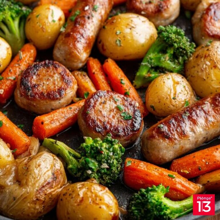 One Pan Baked Italian Sausage and Veggies Recipe