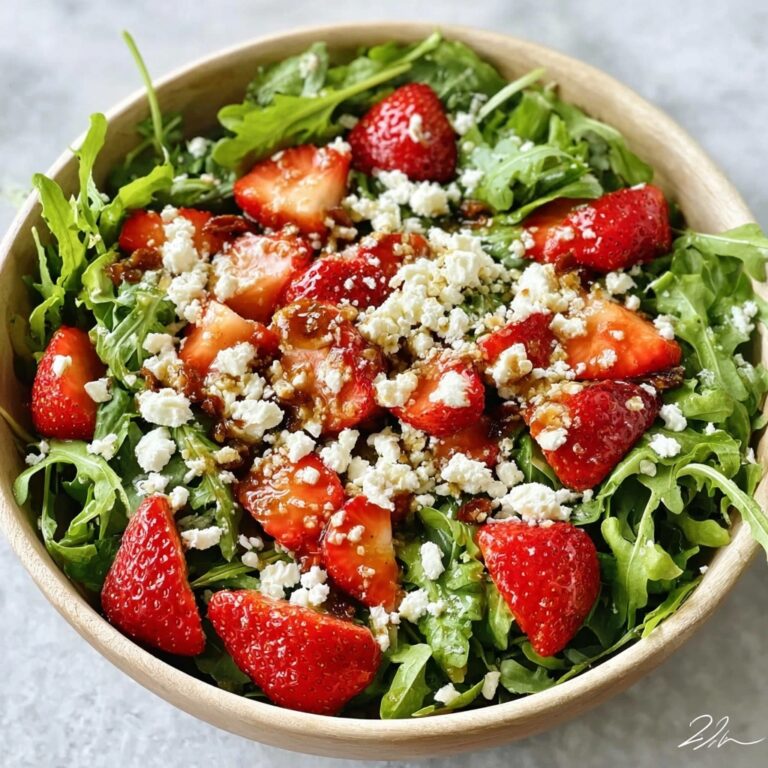 Strawberry, Feta & Rocket Salad with Lemon Vinaigrette Recipe