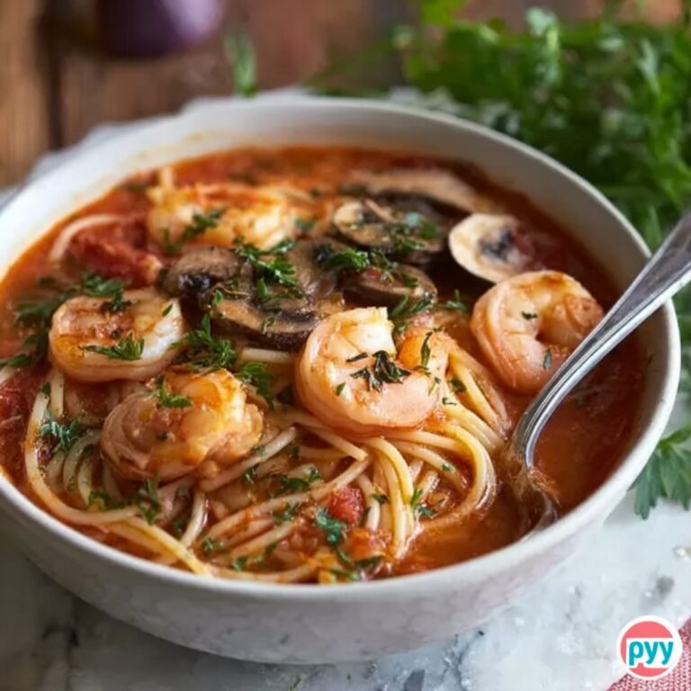 Seafood Linguine with Shrimp, Crab, and Clams in a Tomato Seafood Soup Recipe