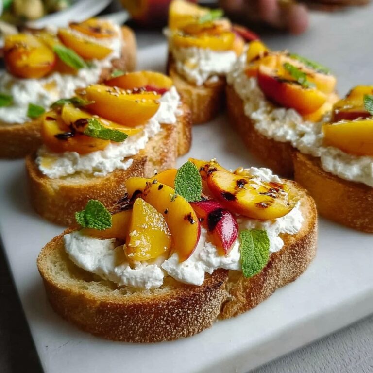 Best Peach Bruschetta With Whipped Ricotta Recipe