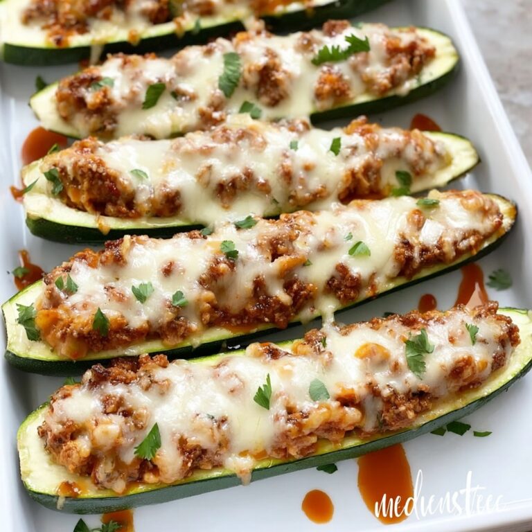 Buffalo Chicken Zucchini Boats Recipe