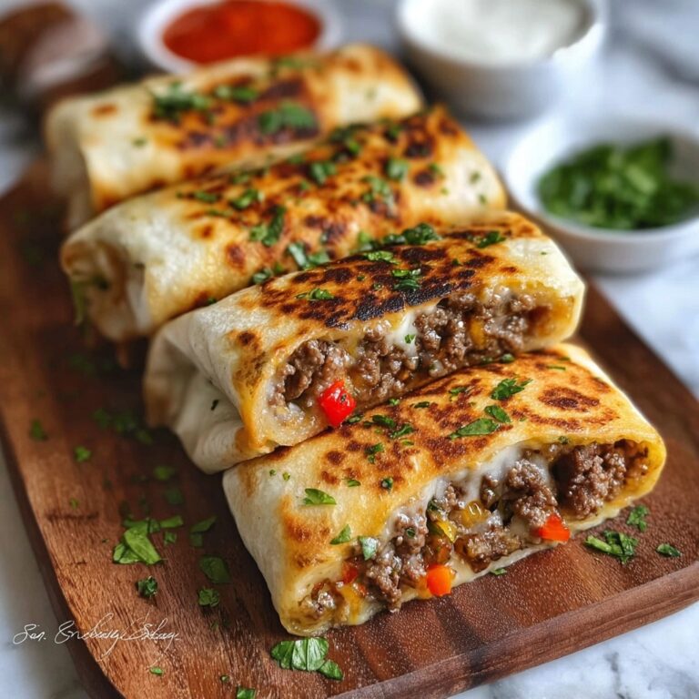 Garlic Butter Beef Cheeseburger Rollups Recipe