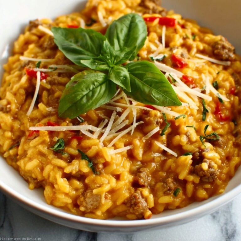 Ground Beef Orzo in Creamy Tomato Sauce Recipe