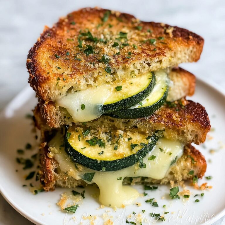 Crispy Zucchini Grilled Cheese with Garlic Butter Recipe