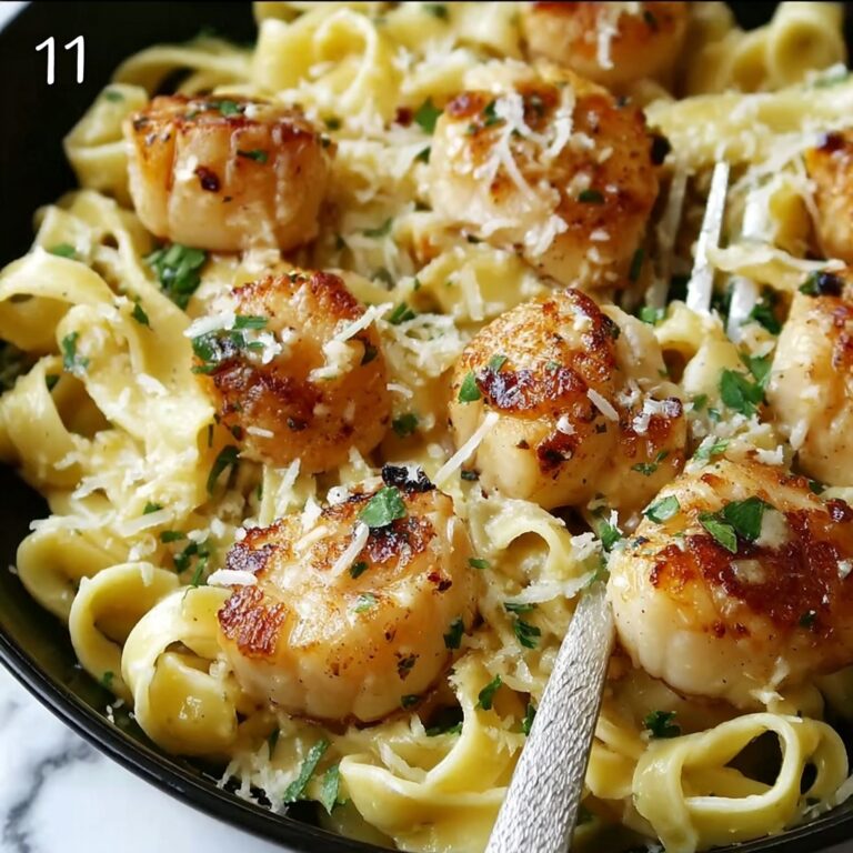 Garlic Butter Chicken Bites with Creamy Parmesan Pasta Recipe