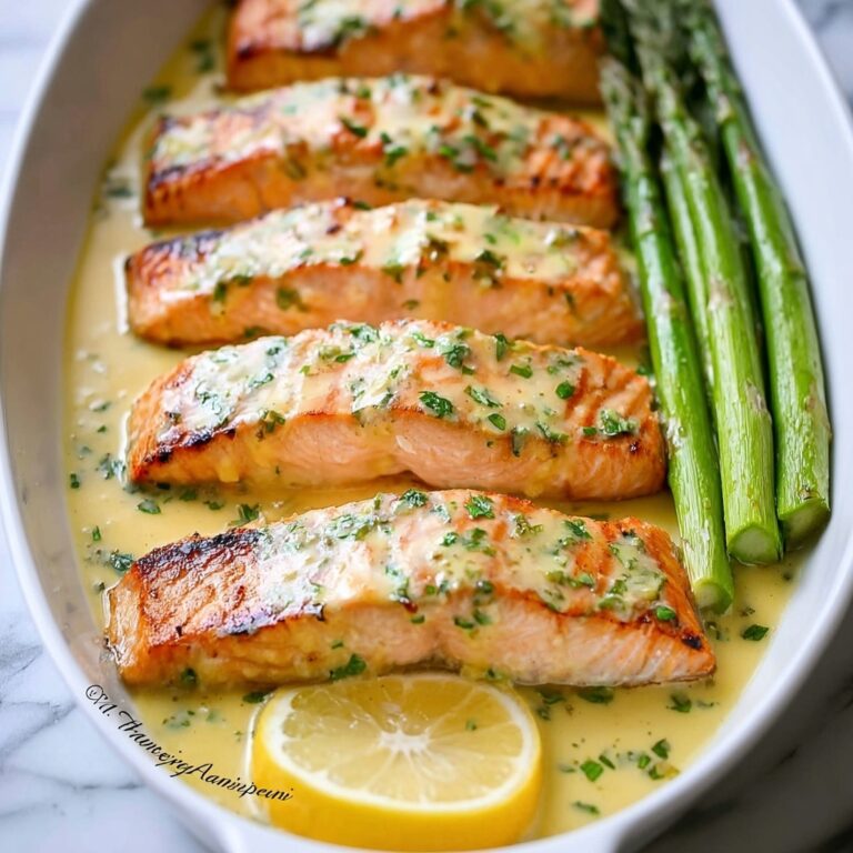 Salmon with Garlic Lemon Butter Sauce Recipe