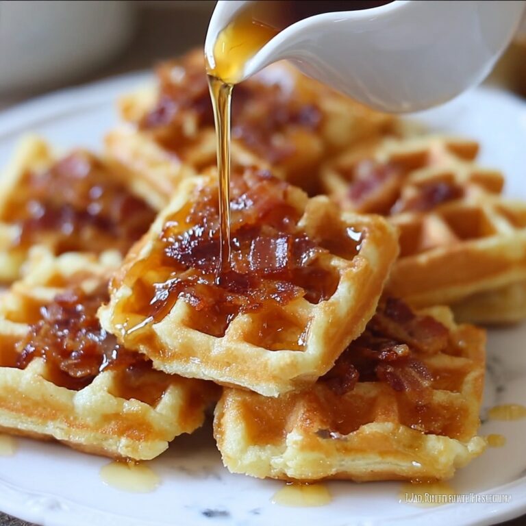 Cornbread Waffle Bites with Honey Butter Syrup Recipe