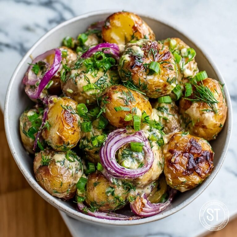 Warm Potato Salad with Spring Onion & Mustard Dressing Recipe