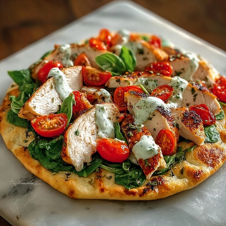 Tzatziki Chicken & Veggie Naan Pizza Recipe
