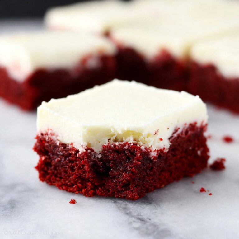 Red Velvet Brownies with White Chocolate Buttercream Frosting Recipe